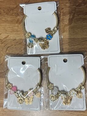 Fashion Jewelry- Gold Charm Bracelet